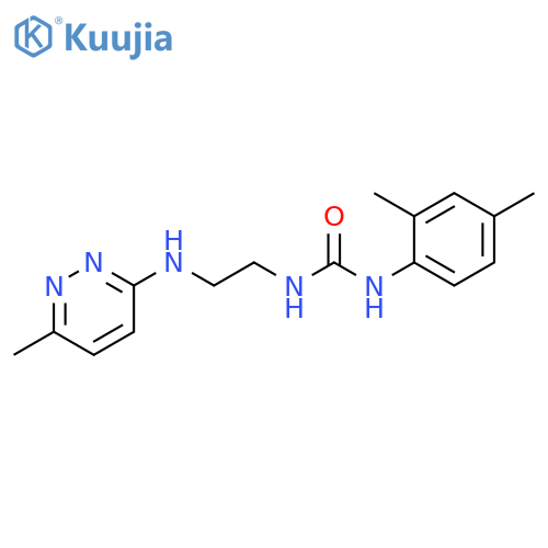 1-(2,4-dimethylphenyl)-3-{2-(6-methylpyridazin-3-yl)aminoethyl}urea structure