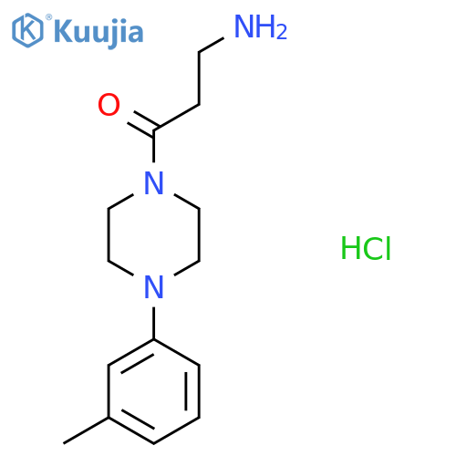 3-Amino-1-4-(3-methylphenyl)piperazin-1-ylpropan-1-one Hydrochloride structure
