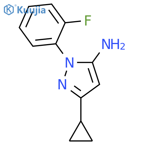 3-cyclopropyl-1-(2-fluorophenyl)-1H-pyrazol-5-amine structure