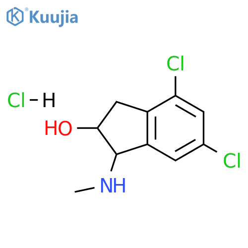 4,6-dichloro-1-(methylamino)-2,3-dihydro-1H-inden-2-ol hydrochloride structure