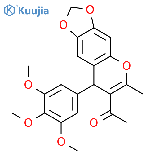 Ethanone,1-[6-methyl-8-(3,4,5-trimethoxyphenyl)-8H-1,3-dioxolo[4,5-g][1]benzopyran-7-yl]- structure