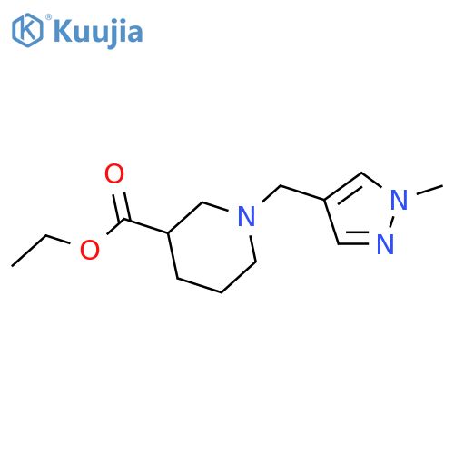 ethyl 1-(1-methyl-1H-pyrazol-4-yl)methylpiperidine-3-carboxylate structure