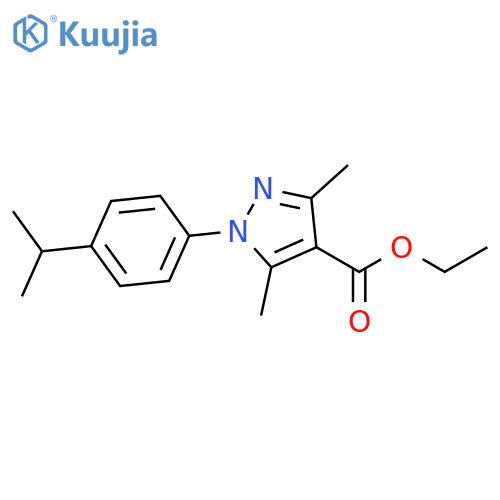 ethyl 3,5-dimethyl-1-[4-(propan-2-yl)phenyl]-1H-pyrazole-4-carboxylate structure