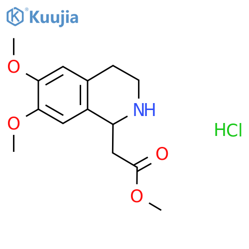 Methyl 2-(6,7-Dimethoxy-1,2,3,4-tetrahydroisoquinolin-1-yl)acetate Hydrochloride structure