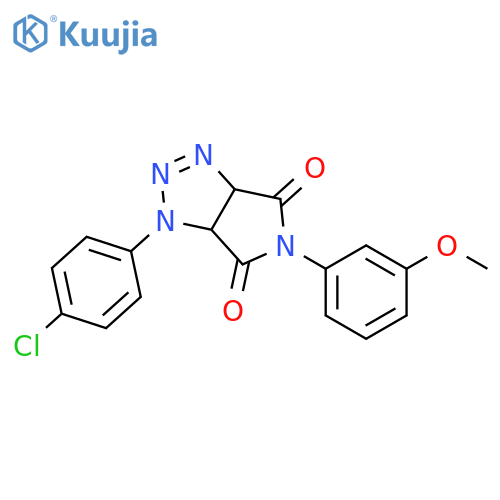 3-(4-chlorophenyl)-5-(3-methoxyphenyl)-3a,6a-dihydropyrrolo[3,4-d]triazole-4,6-dione structure