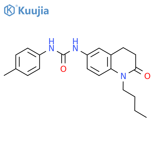 3-(1-butyl-2-oxo-1,2,3,4-tetrahydroquinolin-6-yl)-1-(4-methylphenyl)urea structure