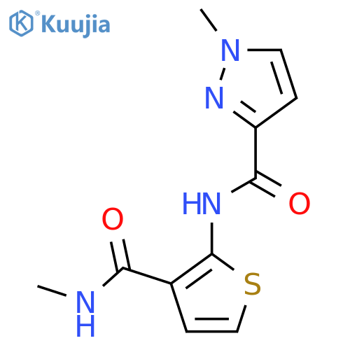 1-methyl-N-3-(methylcarbamoyl)thiophen-2-yl-1H-pyrazole-3-carboxamide structure