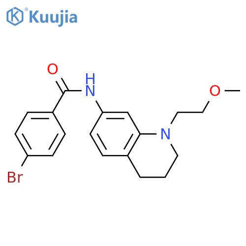 4-bromo-N-1-(2-methoxyethyl)-1,2,3,4-tetrahydroquinolin-7-ylbenzamide structure