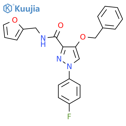 4-(benzyloxy)-1-(4-fluorophenyl)-N-(furan-2-yl)methyl-1H-pyrazole-3-carboxamide structure