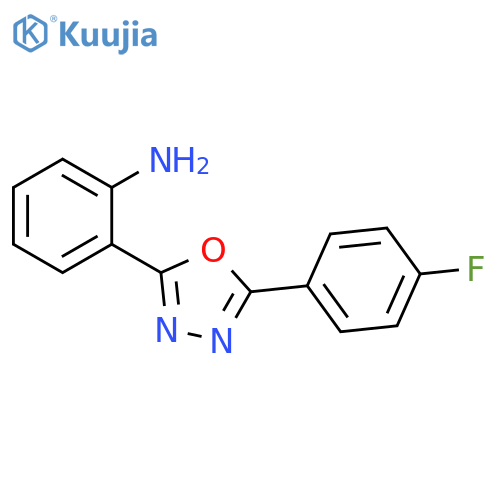 2-[5-(4-Fluoro-phenyl)-[1,3,4]oxadiazol-2-yl]-phenylamine structure