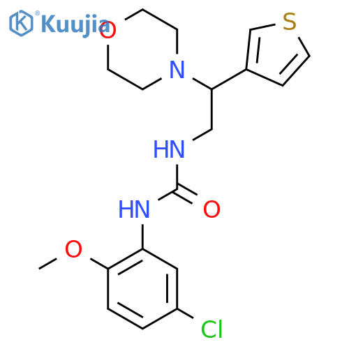 3-(5-chloro-2-methoxyphenyl)-1-2-(morpholin-4-yl)-2-(thiophen-3-yl)ethylurea structure