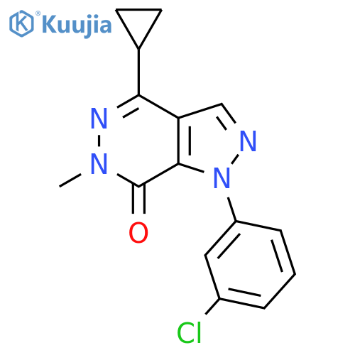 1-(3-chlorophenyl)-4-cyclopropyl-6-methyl-1H-pyrazolo[3,4-d]pyridazin-7(6H)-one structure