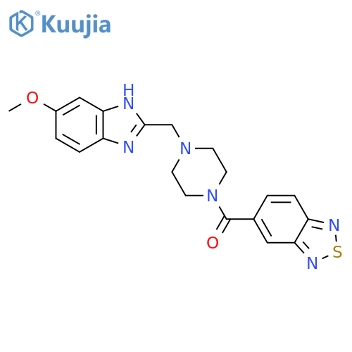 5-{4-(5-methoxy-1H-1,3-benzodiazol-2-yl)methylpiperazine-1-carbonyl}-2,1,3-benzothiadiazole structure