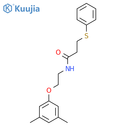 N-2-(3,5-dimethylphenoxy)ethyl-3-(phenylsulfanyl)propanamide structure