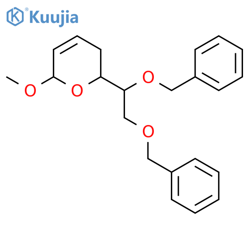 2H-Pyran, 2-[1,2-bis(phenylmethoxy)ethyl]-3,6-dihydro-6-methoxy- structure