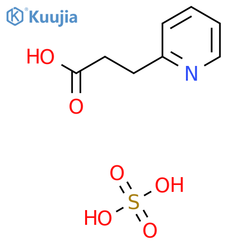 3-(pyridin-2-yl)propanoic acid, sulfuric acid structure