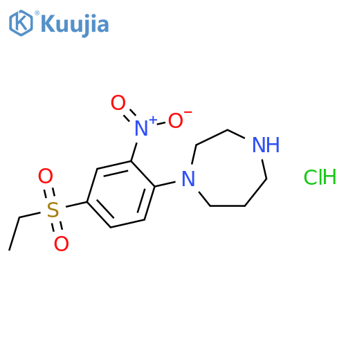 1-[4-(Ethylsulfonyl)-2-nitrophenyl]homopiperazine hydrochloride structure