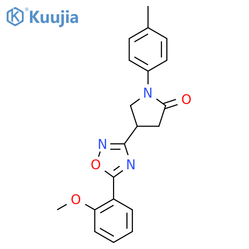 4-5-(2-methoxyphenyl)-1,2,4-oxadiazol-3-yl-1-(4-methylphenyl)pyrrolidin-2-one structure