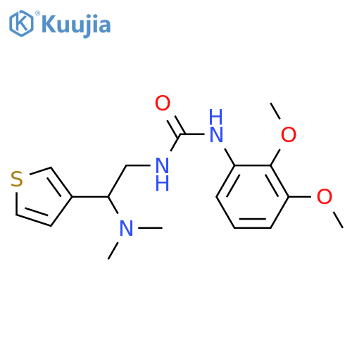 1-(2,3-dimethoxyphenyl)-3-2-(dimethylamino)-2-(thiophen-3-yl)ethylurea structure