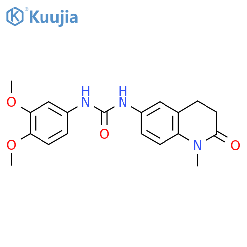 1-(3,4-dimethoxyphenyl)-3-(1-methyl-2-oxo-1,2,3,4-tetrahydroquinolin-6-yl)urea structure