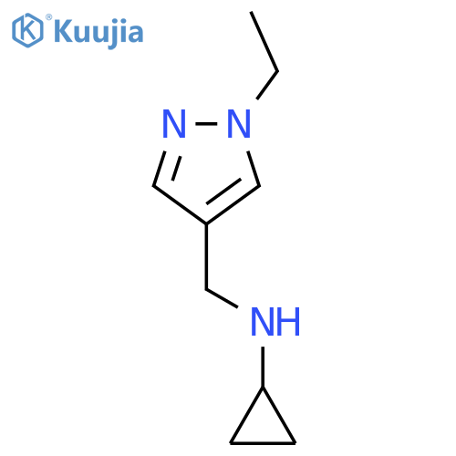 N-(1-ethyl-1H-pyrazol-4-yl)methylcyclopropanamine structure