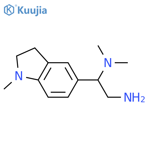 2-amino-1-(1-methyl-2,3-dihydro-1H-indol-5-yl)ethyldimethylamine structure