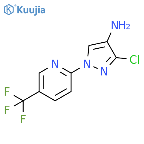 3-chloro-1-5-(trifluoromethyl)pyridin-2-yl-1H-pyrazol-4-amine structure