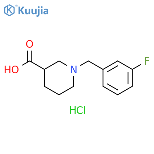 1-(3-Fluorophenyl)methylpiperidine-3-carboxylic Acid Hydrochloride structure