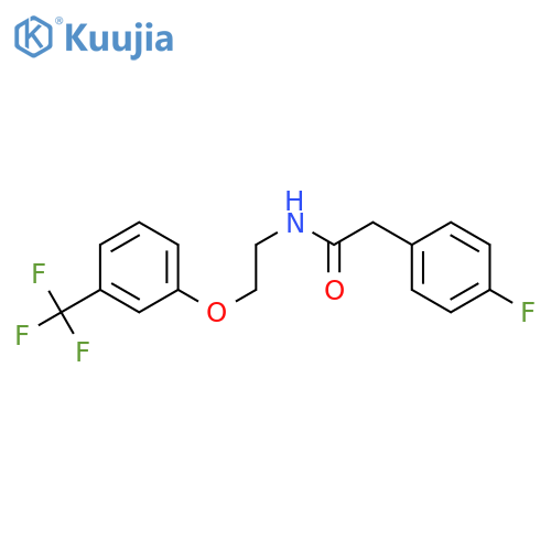 2-(4-fluorophenyl)-N-{2-3-(trifluoromethyl)phenoxyethyl}acetamide structure