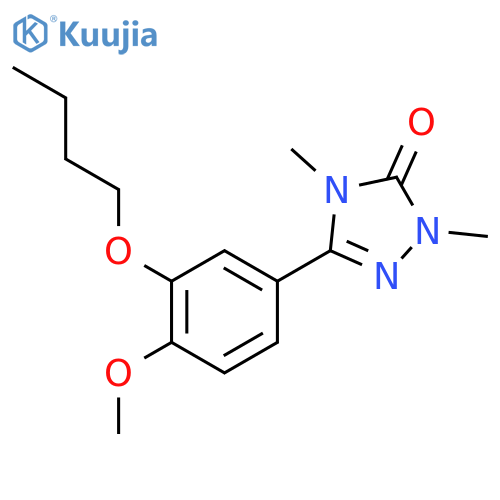 3H-1,2,4-Triazol-3-one,5-(3-butoxy-4-methoxyphenyl)-2,4-dihydro-2,4-dimethyl- structure