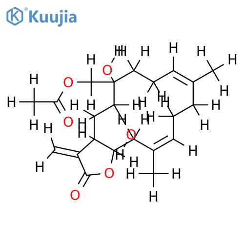 (1R,3S,4S,14S,7E,11E)-18-acetoxy-3,4-dihydroxycembra-7,11,15(17)-trien-16,14-olide structure