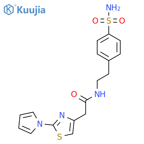 2-2-(1H-pyrrol-1-yl)-1,3-thiazol-4-yl-N-2-(4-sulfamoylphenyl)ethylacetamide structure