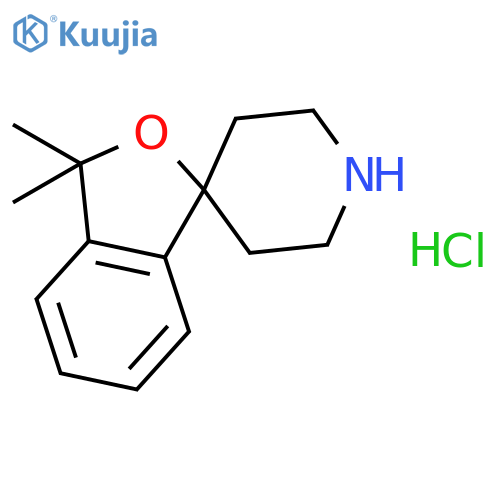 3,3-dimethyl-3H-spiro[2-benzofuran-1,4'-piperidine];hydrochloride structure