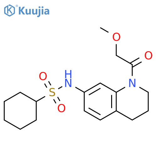 N-[1-(2-methoxyacetyl)-1,2,3,4-tetrahydroquinolin-7-yl]cyclohexanesulfonamide structure