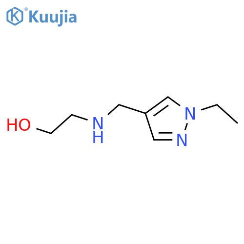 2-{(1-ethyl-1H-pyrazol-4-yl)methylamino}ethan-1-ol structure