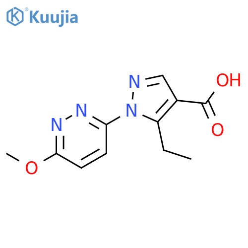 5-ethyl-1-(6-methoxypyridazin-3-yl)-1H-pyrazole-4-carboxylic acid structure
