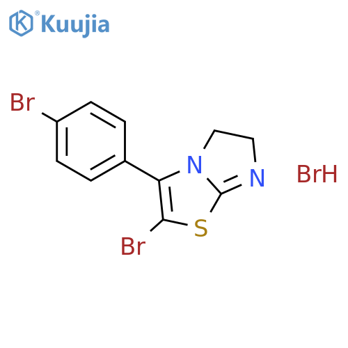 2-Bromo-3-(4-bromophenyl)-5,6-dihydroimidazo2,1-b1,3thiazole Hydrobromide structure