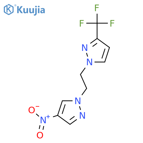 4-nitro-1-{2-3-(trifluoromethyl)-1H-pyrazol-1-ylethyl}-1H-pyrazole structure