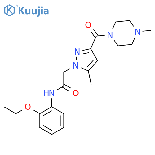 N-(2-ethoxyphenyl)-2-5-methyl-3-(4-methylpiperazine-1-carbonyl)-1H-pyrazol-1-ylacetamide structure