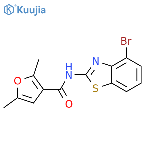 N-(4-bromo-1,3-benzothiazol-2-yl)-2,5-dimethylfuran-3-carboxamide structure