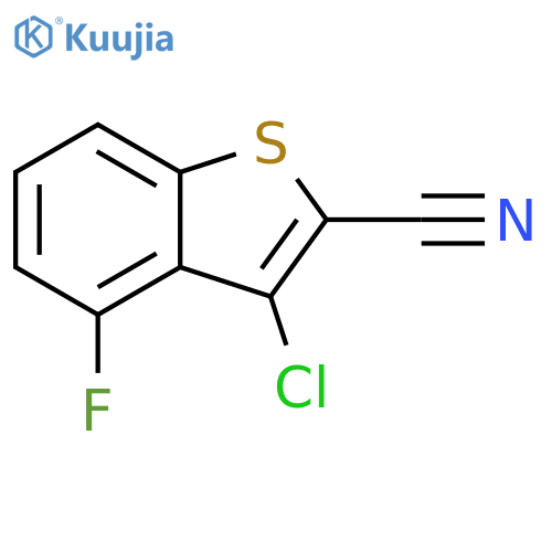 Benzo[b]thiophene-2-carbonitrile, 3-chloro-4-fluoro- structure