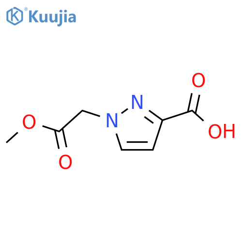 1-(2-methoxy-2-oxoethyl)-1H-pyrazole-3-carboxylic acid structure
