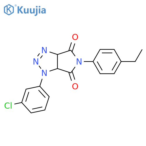 1-(3-chlorophenyl)-5-(4-ethylphenyl)-1H,3aH,4H,5H,6H,6aH-pyrrolo[3,4-d][1,2,3]triazole-4,6-dione structure