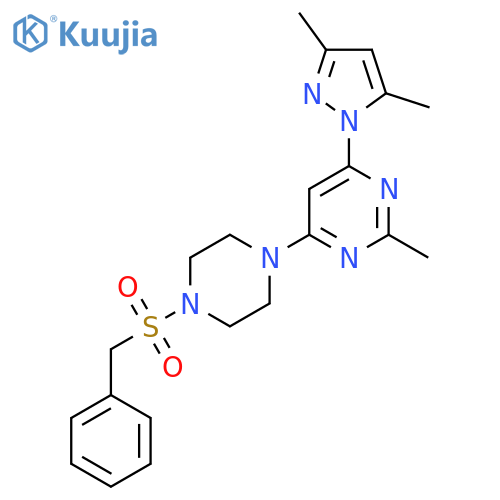 4-(3,5-dimethyl-1H-pyrazol-1-yl)-2-methyl-6-(4-phenylmethanesulfonylpiperazin-1-yl)pyrimidine structure