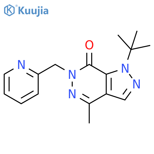 1-tert-butyl-4-methyl-6-(pyridin-2-yl)methyl-1H,6H,7H-pyrazolo3,4-dpyridazin-7-one structure