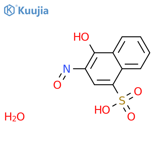 4-Hydroxy-3-nitroso-1-naphthalenesulfonic acid hydrate structure