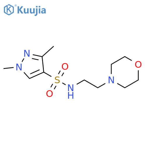 1,3-dimethyl-N-[2-(morpholin-4-yl)ethyl]-1H-pyrazole-4-sulfonamide structure