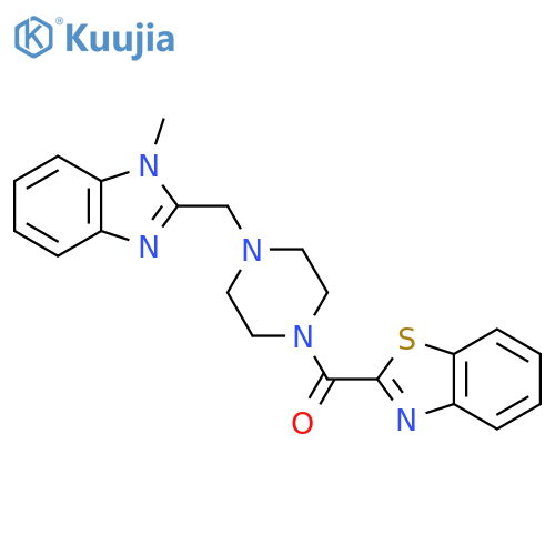 2-{4-[(1-methyl-1H-1,3-benzodiazol-2-yl)methyl]piperazine-1-carbonyl}-1,3-benzothiazole structure