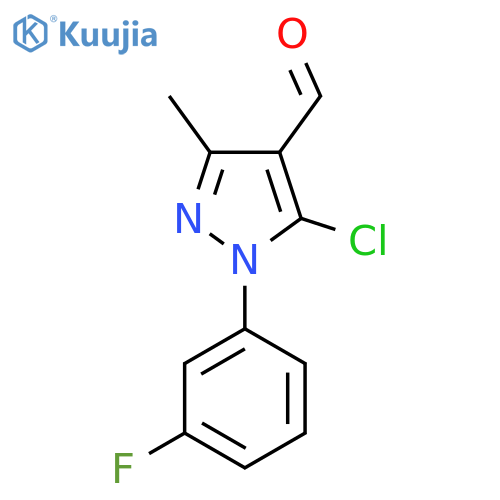 5-Chloro-1-(3-fluorophenyl)-3-methyl-1H-pyrazole-4-carbaldehyde structure