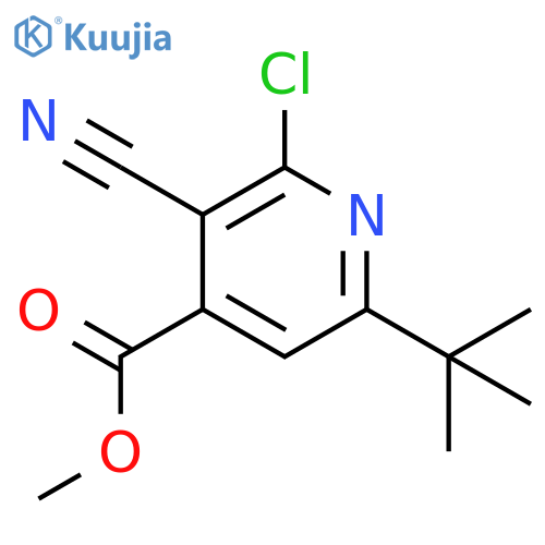 Methyl 6-(tert-butyl)-2-chloro-3-cyanoisonicotinate structure